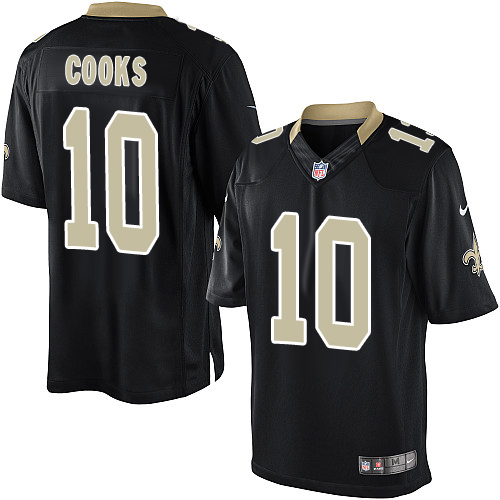Men's Limited Brandin Cooks Nike Jersey Black Home - #10 NFL New Orleans Saints